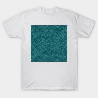 Concentric Squares Turing Pattern (Green) T-Shirt